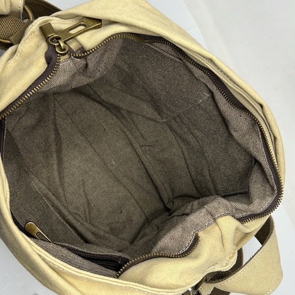 Selena Vaughar Large Canvas Zip Top Crossbody Shoulder Bag - Picture 13 of 13